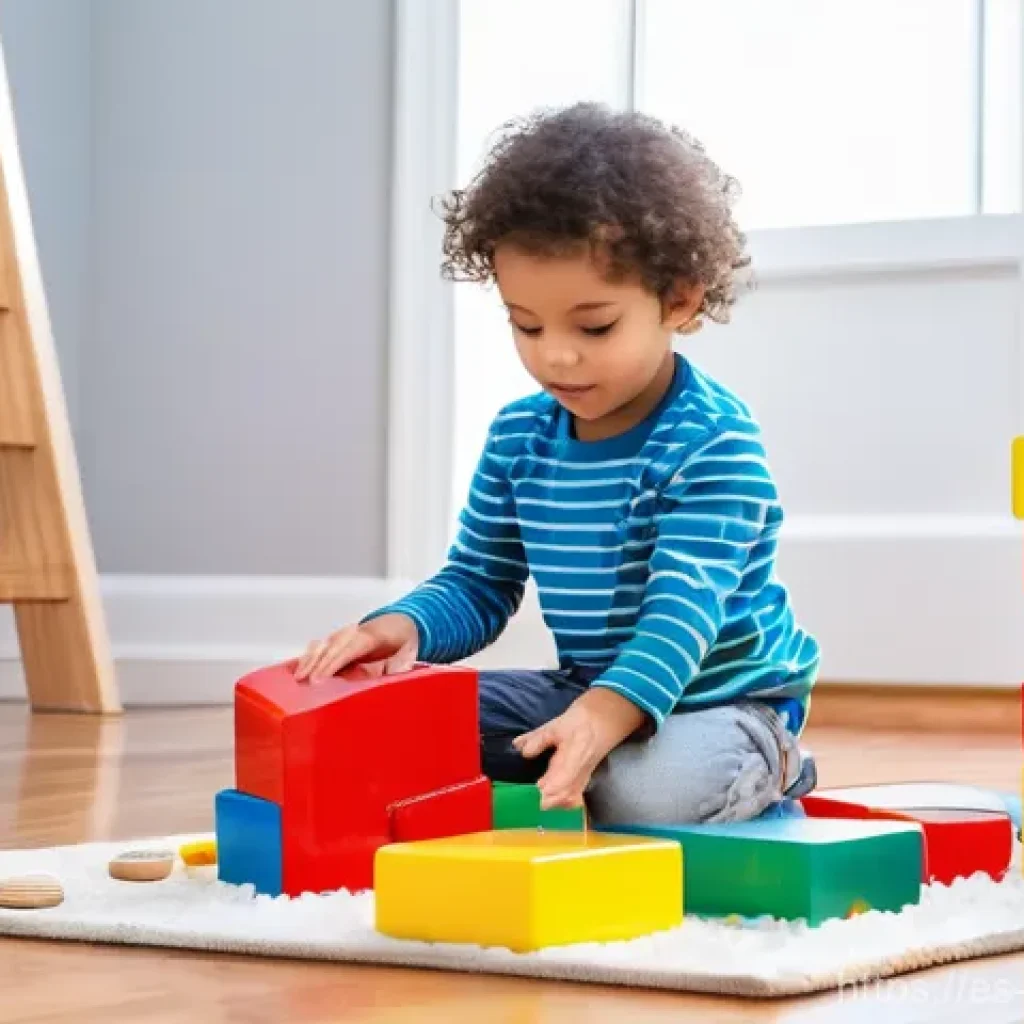 콩지래빗의 어린이 교육 콘텐츠 - **Prompt:** A cozy, brightly lit children's play area in a home, filled with high-quality, colorful ...