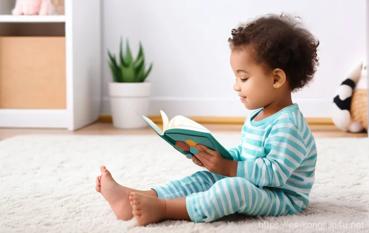 콩지래빗의 어린이 교육 콘텐츠 - **Prompt:** A cozy, brightly lit children's play area in a home, filled with high-quality, colorful ...