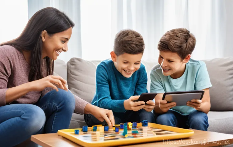 콩지래빗의 어린이 교육 콘텐츠 - **Prompt:** A heartwarming scene depicting a child, around 3-4 years old, interacting with a friendl...