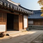 Home 11 콩지래빗 동화책 - **A Depiction of Kongji's Hardship and Steadfastness:** A wide shot of young Kongji in a humble, wor...