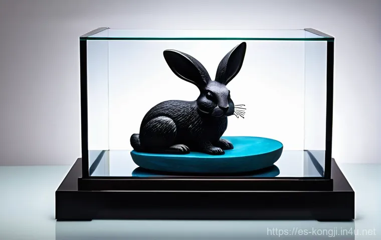 콩지래빗 한정판 아이템 - **A close-up, high-resolution studio shot of the Kongji Rabbit special edition collectible figurine....